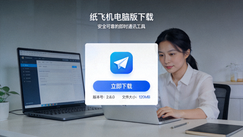 纸飞机电脑版下载页面截图 - 显示下载按钮位置